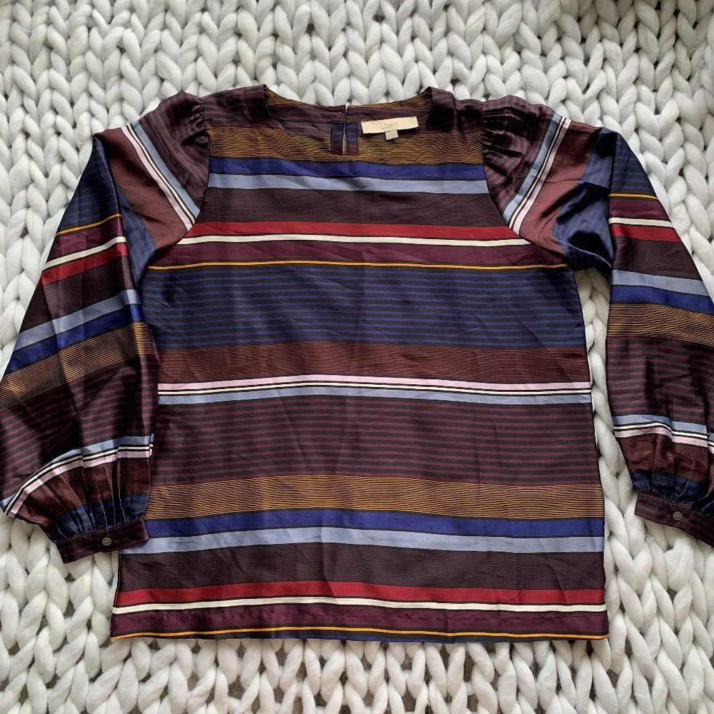 2/$12 3/$15 Loft, stripe, billowy sleeves